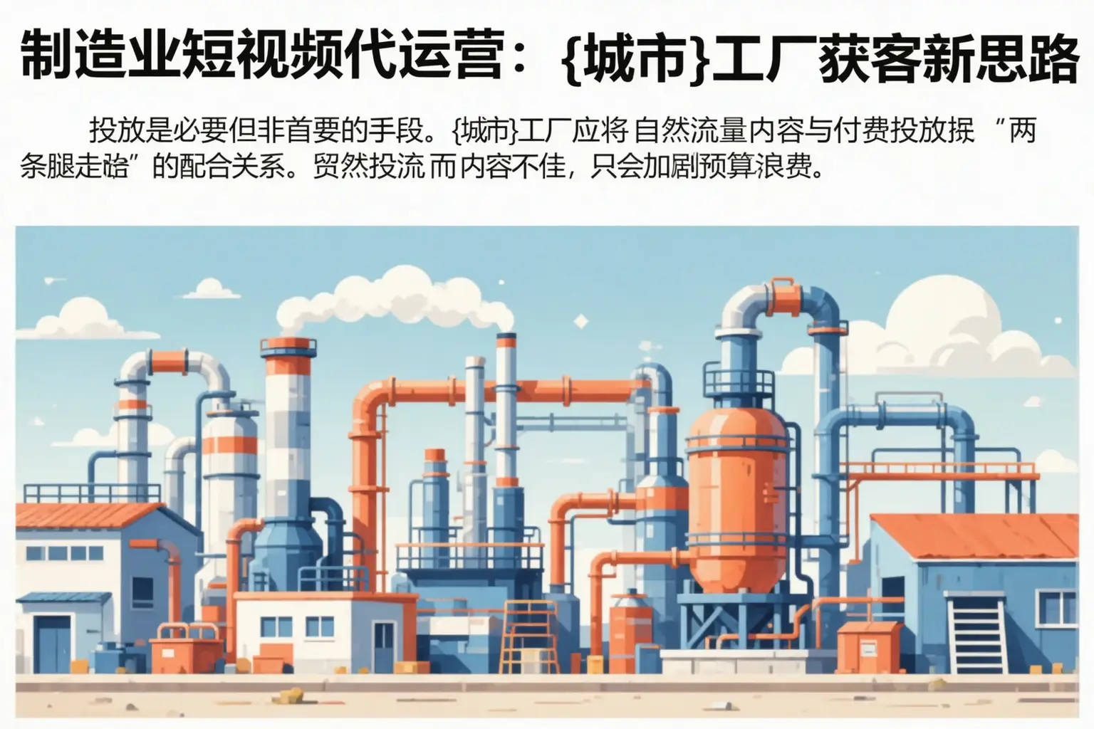 制造业短视频代运营：河津工厂获客新思路